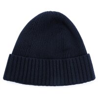 BOSS Mens Hat, Virgin Wool - Fati, Beanie, Ribbed Knit, One Size, Solid Colour Blue