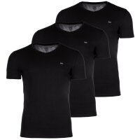 DIESEL Mens T-Shirt , 3-Pack - UMTEE-MICHAELTRHEEPACK, Short Sleeve, V-Neck, Single Color Black XL (X-Large)