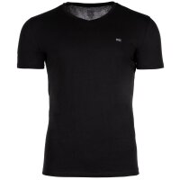 DIESEL Mens T-Shirt , 3-Pack - UMTEE-MICHAELTRHEEPACK, Short Sleeve, V-Neck, Single Color Black XL (X-Large)