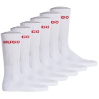 HUGO Mens socks, 6-pack - RIB LOGO, logo, ribbed, uni White 39-42 (UK 5-8.5)