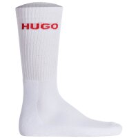 HUGO Mens socks, 6-pack - RIB LOGO, logo, ribbed, uni White 39-42 (UK 5-8.5)