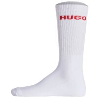 HUGO Mens socks, 6-pack - RIB LOGO, logo, ribbed, uni White 39-42 (UK 5-8.5)