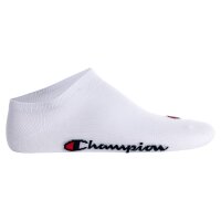 Champion Unisex Sneaker Socken, 3er Pack - Sneaker Socken Basic, Logo Schwarz/Weiß/Grau EU 43-46