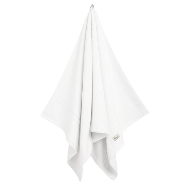 GANT Shower Towel - Premium Towel, terry cloth, organic cotton, logo, uni White 70x140cm