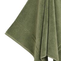GANT Duschtuch - Premium Towel, Frottee, Bio-Baumwolle, Logo, uni Grün 70x140cm
