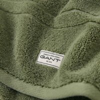 GANT Shower Towel - Premium Towel, terry cloth, organic cotton, logo, uni Green 70x140cm