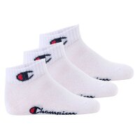 Champion childrens socks, 3-pack - quarter, logo, solid colour
