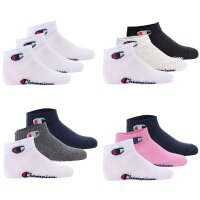 Champion Kinder Socken, 3er Pack - Quarter, Logo, einfarbig