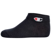 Champion childrens socks, 3-pack - quarter, logo, solid colour Black/Grey/White 27-30