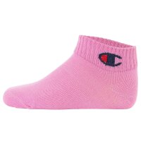 Champion childrens socks, 3-pack - quarter, logo, solid colour Pink/Weiß/Blau 31-34