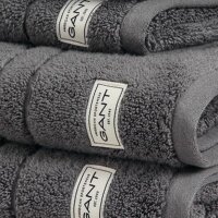 GANT Handtuch/Duschtuch-Set, 4-teilig - PREMIUM TOWEL, Frottee, 50x70 und 70x140 Dunkelgrau Set