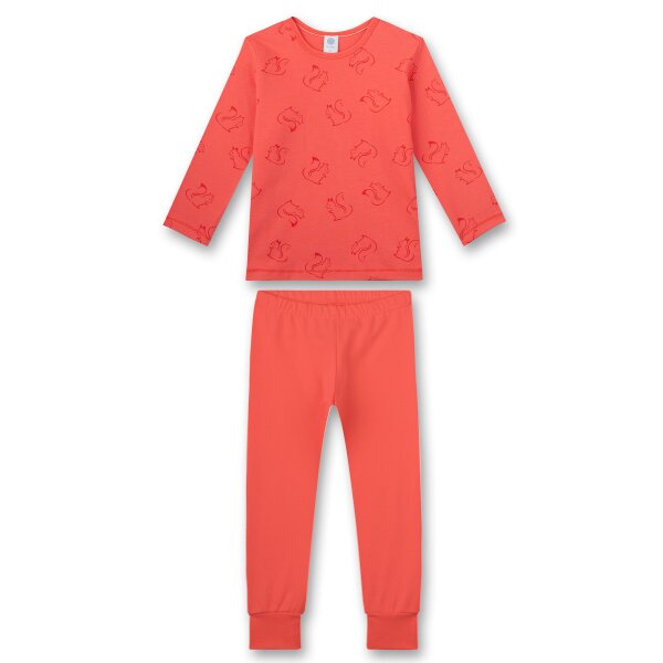 Sanetta girls pyjamas - long, nightwear, pyjamas, organic cotton, round neck