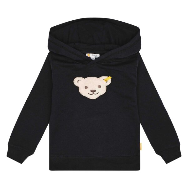 Steiff Kinder Hoodie - Sweatshirt mit Kapuze, Teddy-Applikation, Cotton Stretch