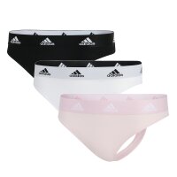 adidas Damen Strings, 3er Pack - Thong 3PK, Unterwäsche, Cotton Stretch, Logo, uni