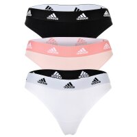 adidas Damen Strings, 3er Pack - Thong 3PK, Unterwäsche, Cotton Stretch, Logo, uni