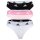 adidas Damen Strings, 3er Pack - Thong 3PK, Unterwäsche, Cotton Stretch, Logo, uni