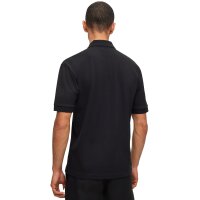 HUGO Herren Poloshirt - Dangula, Pique, 1/2-Arm, Knopfleiste, Slim Fit, Baumwolle Schwarz M