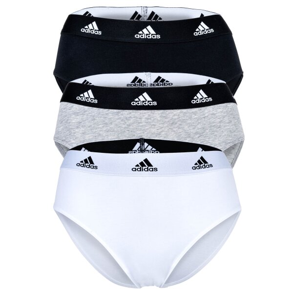 adidas women's bikini briefs 3-pack - Cotton stretch underwear, 34
