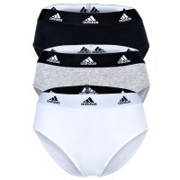 adidas Damen, Slip, 3er Pack - Bikini 3PK, Unterwäsche, Cotton Stretch, Logo, uni