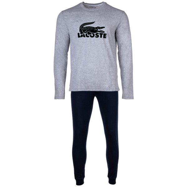 LACOSTE Mens Pyjama set, 2-Piece - Loungewear, Pyjamas, long, Round Neck, Logo
