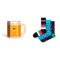 Happy Socks Unisex Socken, 3er Pack - Special Geschenkbox, Farb-Mix Wurst And Beer 36-40