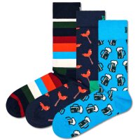 Happy Socks Unisex Socken, 3er Pack - Special Geschenkbox, Farb-Mix Wurst And Beer 41-46