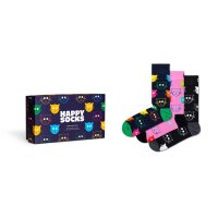 Happy Socks 3er Pack Unisex Socken - Geschenkbox, gemischte Farben Mixed Cat 2 41-46