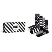 Happy Socks 4 pack unisex socks, gift box, mixed colours Classic Black & White 2 36-40 (UK 4-7)