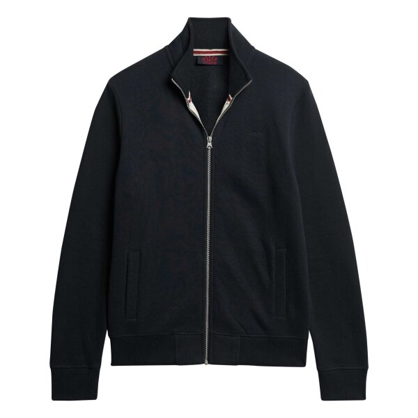 Superdry Herren Sweatjacke - ESSENTIAL LOGO ZIP TRACK TOP, Stehkragen, Logo
