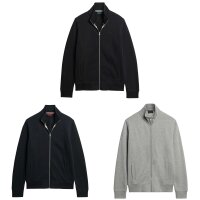 Superdry Mens Sweat Jacket - ESSENTIAL LOGO ZIP TRACK TOP, stand-up collar, logo