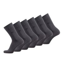 TOM TAILOR Herren Socken, 6er Pack - Basic, Baumwollmischung, einfarbig Grau 43-46