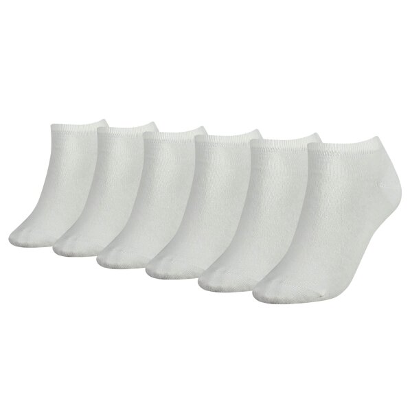 TOMMY HILFIGER ladies sneaker socks, 6-pack - ECOM, solid colour White 35-38