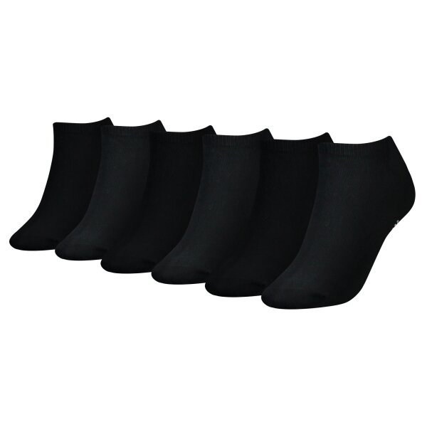 TOMMY HILFIGER ladies sneaker socks, 6-pack - ECOM, solid colour Black 35-38