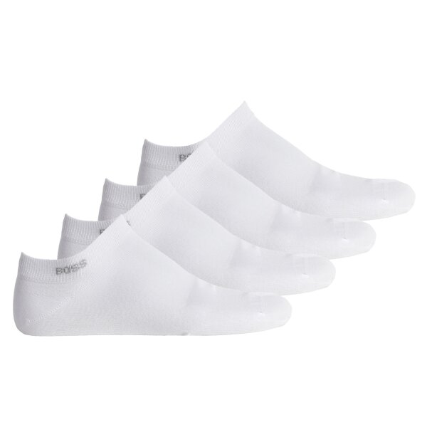 BOSS Mens Sneaker Socks, 4 Pack - 4P AS Uni CC, Ankle Length, Cotton Mix White 43-46 (UK 9-11)
