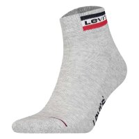 Levis Unisex 6-Pack Sports Socks - Mid Cut SPRTWR, Logo, Unicolor Blue/Grey 43-46