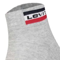 Levis Unisex 6-Pack Sports Socks - Mid Cut SPRTWR, Logo, Unicolor Blue/Grey 43-46