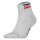 Levis Unisex 6er Pack Sportsocken - Mid Cut SPRTWR, Logo, ECOM Blau/Grau 43-46