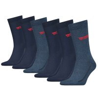 LEVIS Mens Socks 6 Pack- Regular Cut Batwing, ECOM, Logo,...