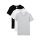 LACOSTE 3er Pack Herren T-Shirt, Rundhals, Slim Fit, Uni - Schwarz/Grau/Weiß