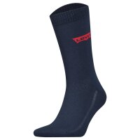 Levis Mens Socks 6 Pack- Regular Cut Batwing, ECOM, Logo, Solid Colour Blue 39-42