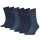 Levis Mens Socks 6 Pack- Regular Cut Batwing, ECOM, Logo, Solid Colour Blue 43-46