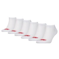 Levis unisex sneaker socks, 6-pack - low cut Batwing logo, ECOM White 35-38 (2.5-5 UK)