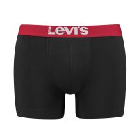 Levis Mens Boxer Shorts, 4-pack - Solid Basic Boxer Brief ECOM, Organic Black/Red S (Small)