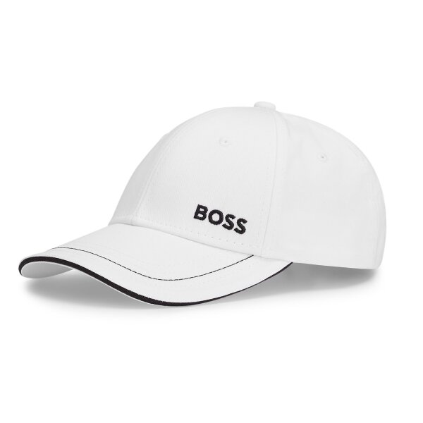 BOSS Herren Cap - US Baseball Cap, Logo, One Size Weiß