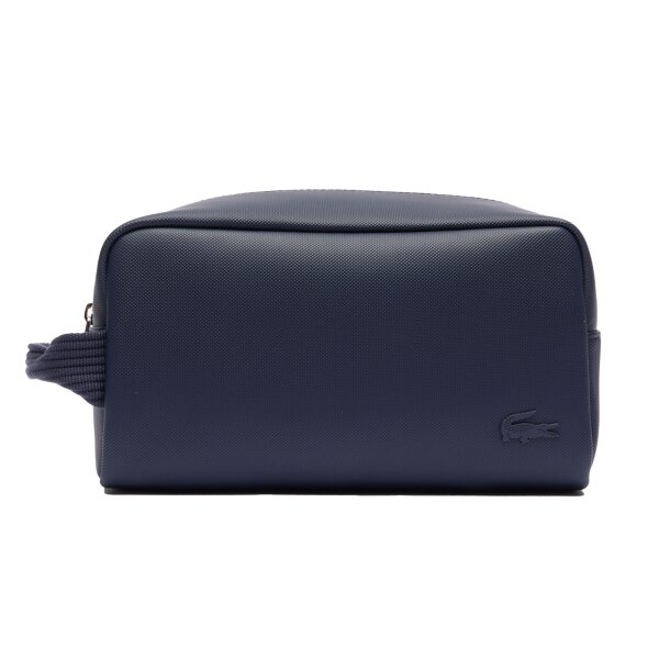 LACOSTE Mens Toilet Bag - Core Essentials, Toilet Kit, Wash Bag, 12x25,5x11cm (HxWxD) Blue