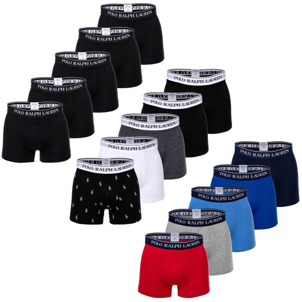 POLO RALPH LAUREN Mens Boxer Shorts, 5-pack - CLSSIC TRUNK-5 PACK, Cotton Stretch, Logo Waistband