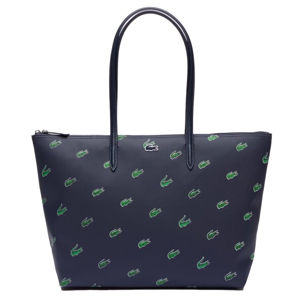 LACOSTE Ladies Handbag - Holiday Icons, L Shopping Bag, Zipper, 30x35x14cm (HxWxD)
