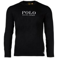 POLO RALPH LAUREN Herren Longsleeve - CREW-SLEEP TOP, Schlafshirt, Langarm, Rundhals, Baumwolle Schwarz M