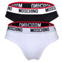 MOSCHINO Herren Micro Slips 2er Pack - Unterhose, Baumwollmischung, uni