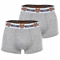 MOSCHINO Herren Boxershorts 2er Pack - Underbear, Unterhose, Baumwollmischung, uni